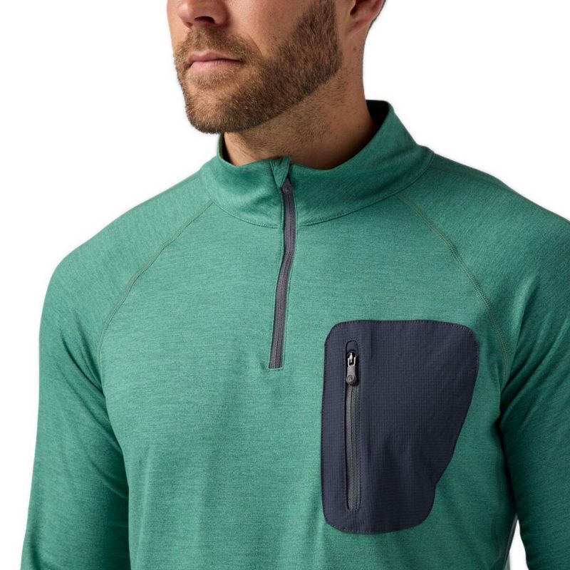 Men's Destination 1/4-Zip Top Performance Shirts Long Sleeve