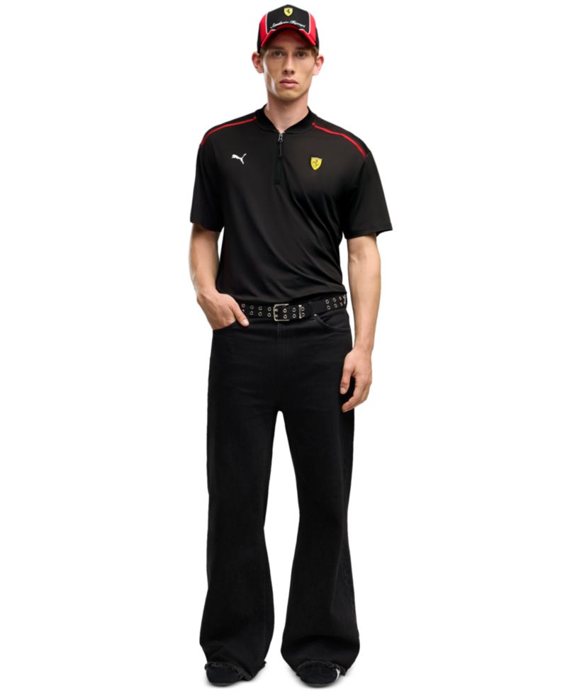 Men's Ferrari Cloudspun Half Zip Polo Shirt