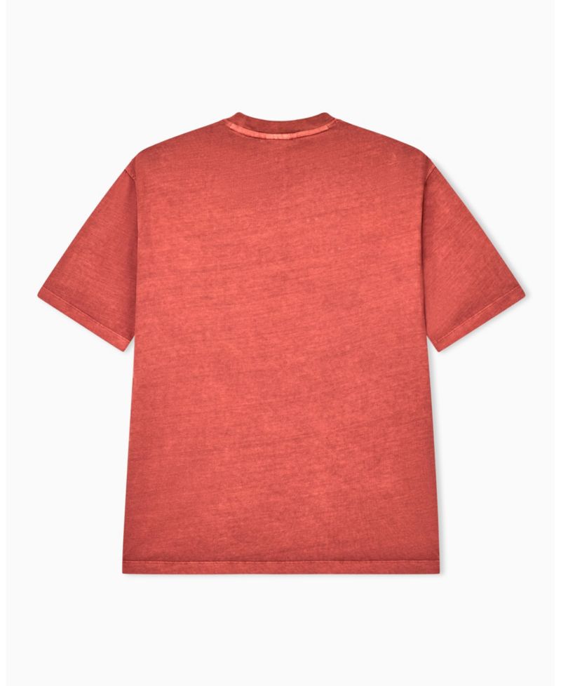 Men's Garment Dyed Vintage Wording T-Shirt