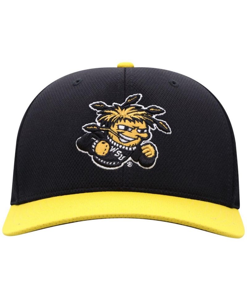 Men's Black/Yellow Wichita State Shockers Reflex Two-Tone Flex Hat