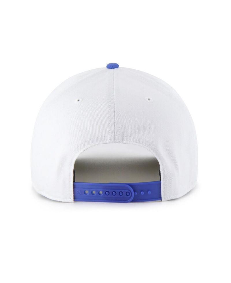 Men's White/Royal NFL Multi-Team Throwback Dueling Logos Adjustable Hitch Hat