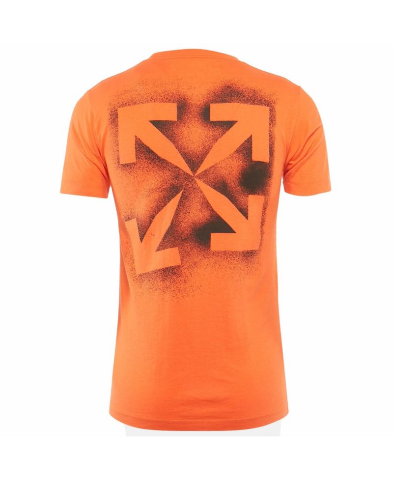 Men's ange Logo Print Cotton Crew Neck T-Shirt