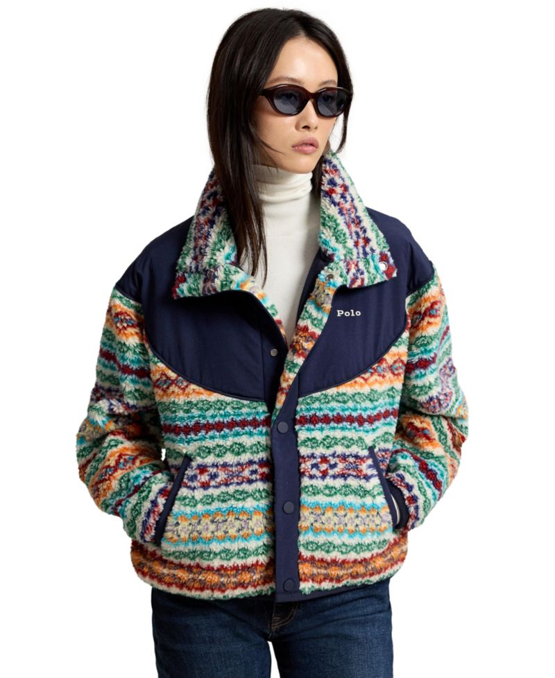 Women's Fair Isle Mock-Neck Jacket