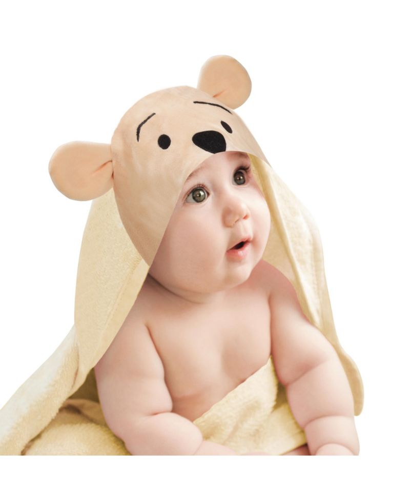 Baby Lambs and Ivy Disney Winnie the Pooh Tan Cotton Hooded Bath Towel