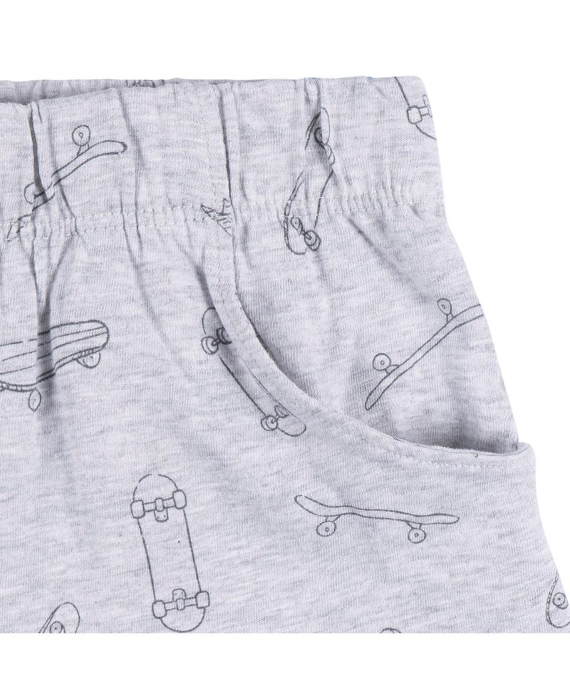 Baby Boys 2-Piece T-Shirt and Shorts Set, Heather Skateboard