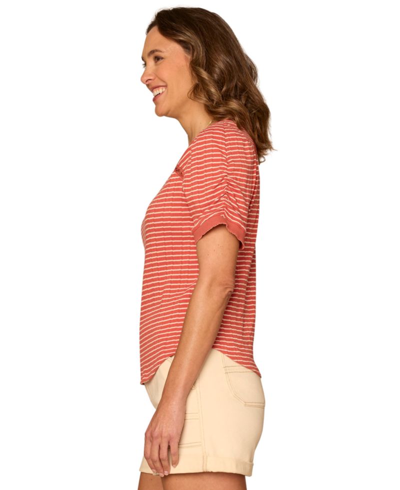 Petite Puff-Sleeve V-Neck Top