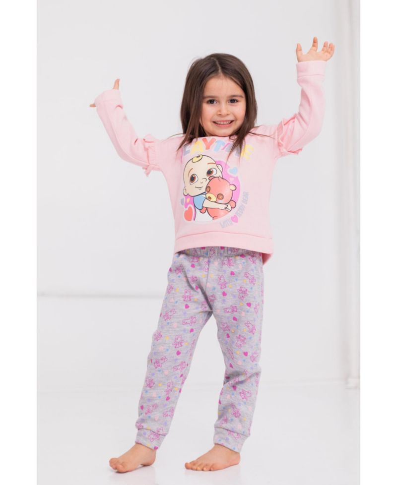 Baby Girls JJ Pullover Fleece Sweatshirt and Pants Set to