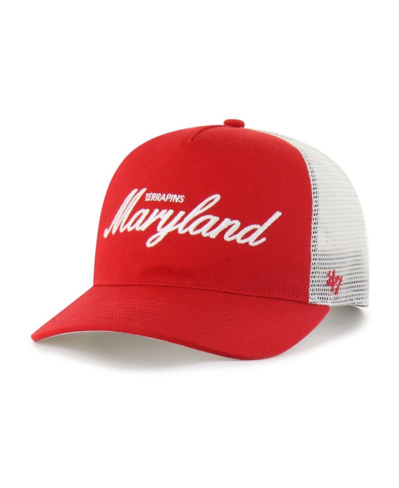 Men's and Women's Red Maryland Terrapins Contemporary Basics Foundation Trucker Hitch Adjustable Hat
