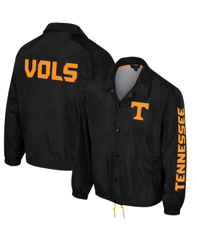 Men's and Women's Black Tennessee Volunteers Coaches Full-Snap Jacket