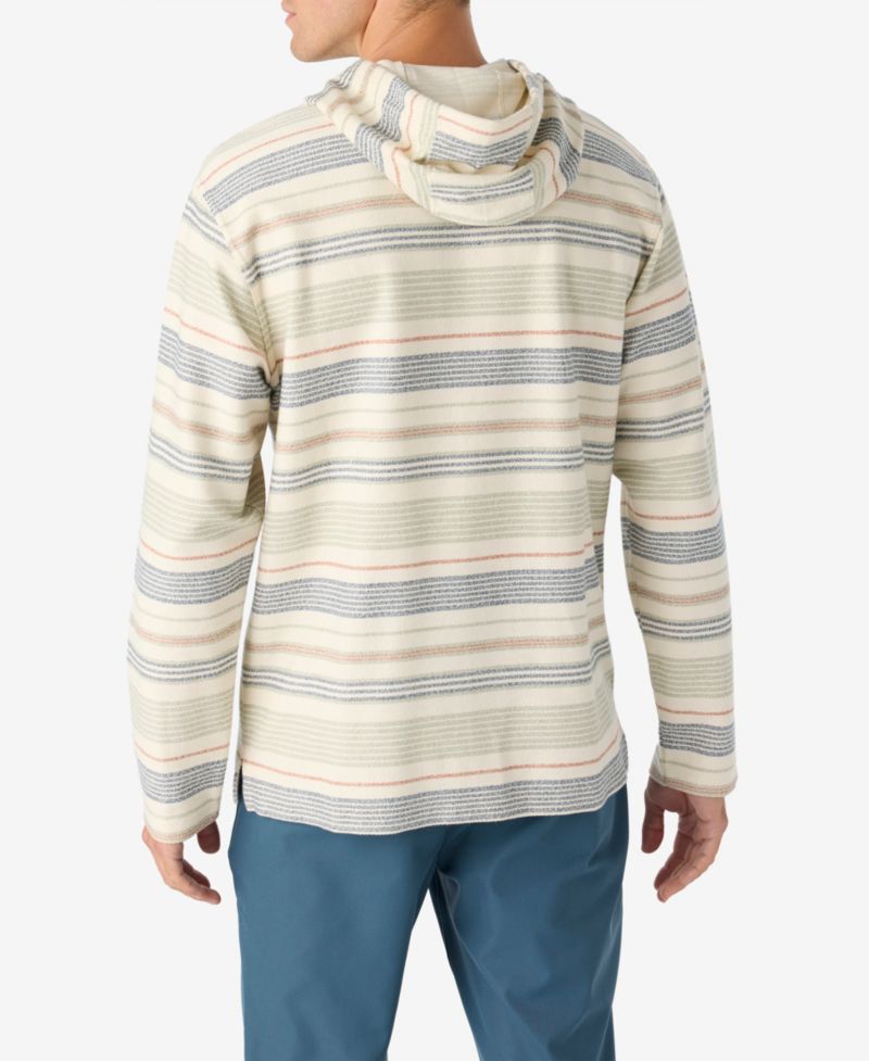Men's Bavaro Stripe Poncho Fleece Tops