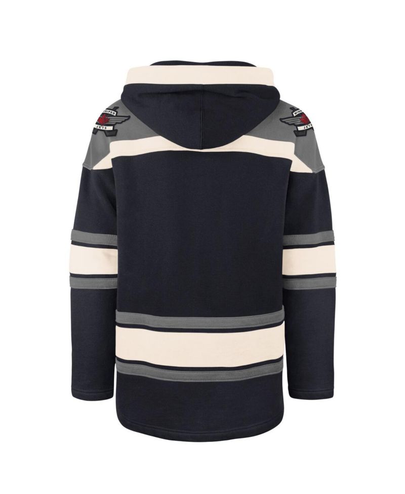 Men's Navy Winnipeg Jets Superior Lacer Hoodie