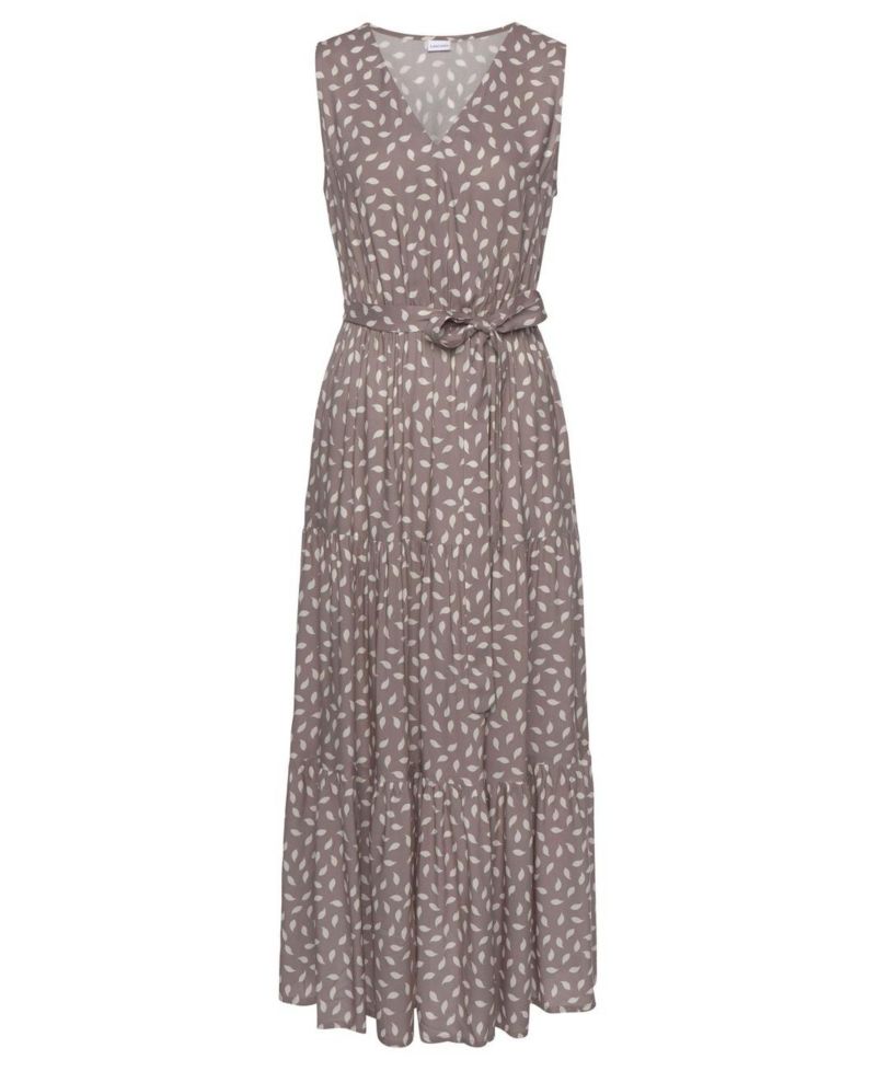 Women's Printed Tiered Elastic-Waist Maxi Dress