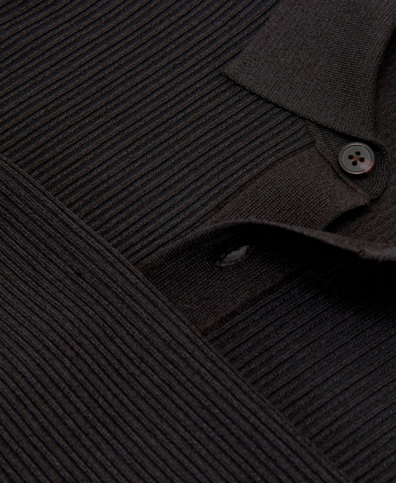 Men's Admiral Long-Sleeve Ribbed Polo Shirt