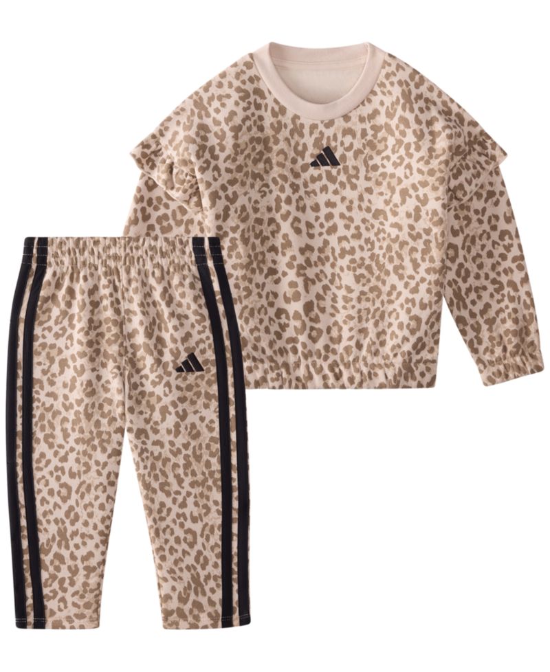 Baby Girls' Long-Sleeve Sweatshirt and Pants, 2-Piece Set