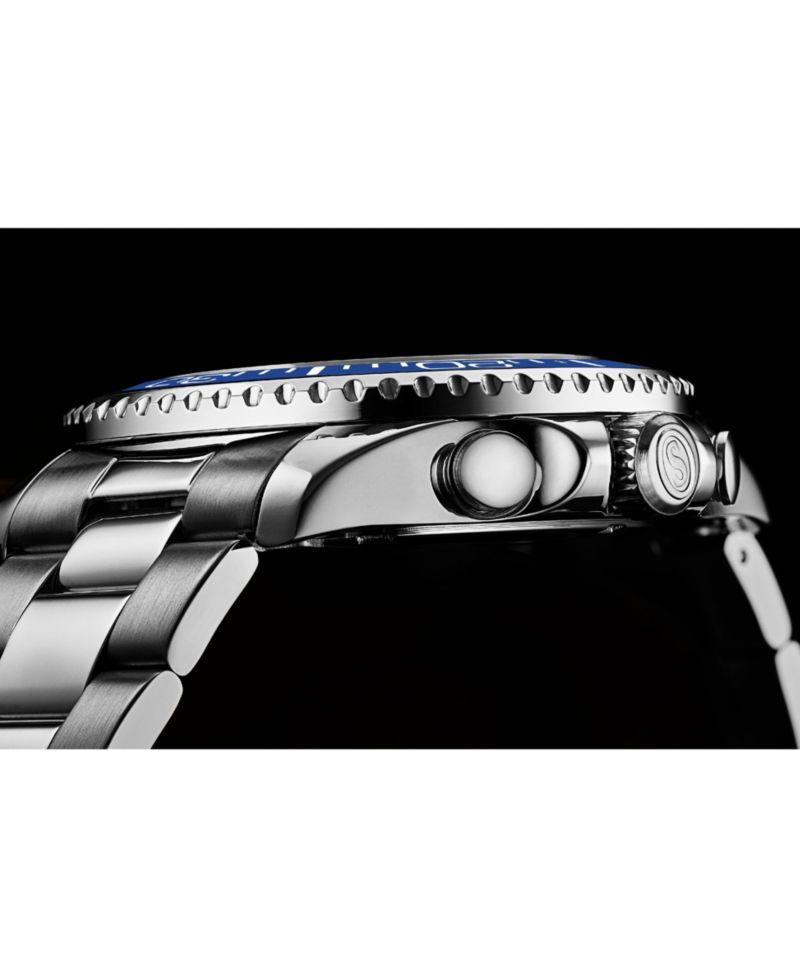 Men's Brigadier Quartz Chronograph Watch 42mm Diver With Stainless Steel Deployant Buckle