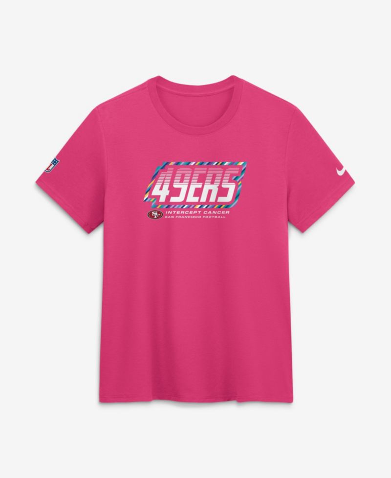 Women's Pink San Francisco 49ers 2026 NFL Crucial Catch Tri-Blend Dri-FIT T-Shirt