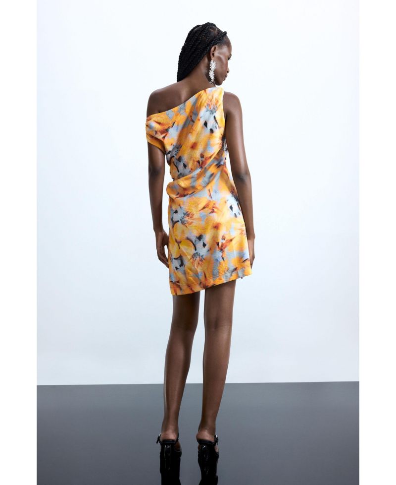 Women's Asymmetric floral dress