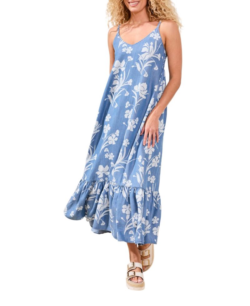 Women's Maxi Dress with Ruffle Hem