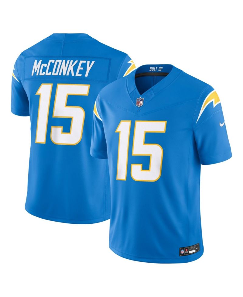 Men's Ladd McConkey Powder Blue Los Angeles Chargers Vapor F.U.S.E. Stitched Limited Jersey