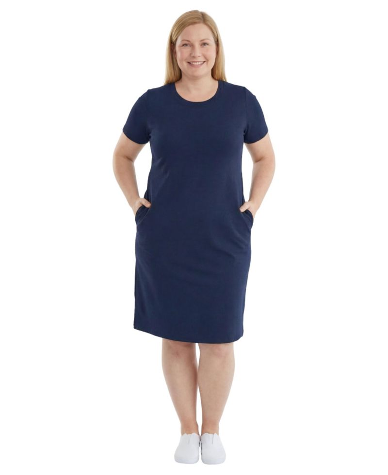 Women's Plus Size Perfect Short-Sleeve Crewneck Tee Dress