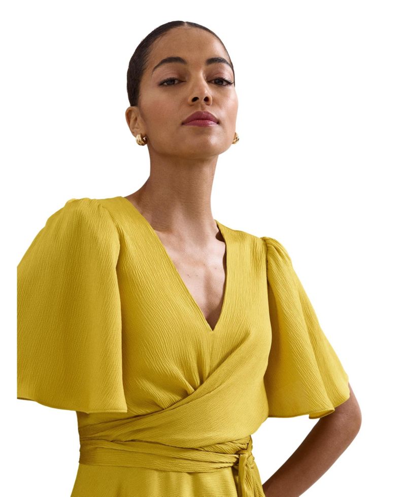 Women's Abbie Wrap V-Neck Midi Dress