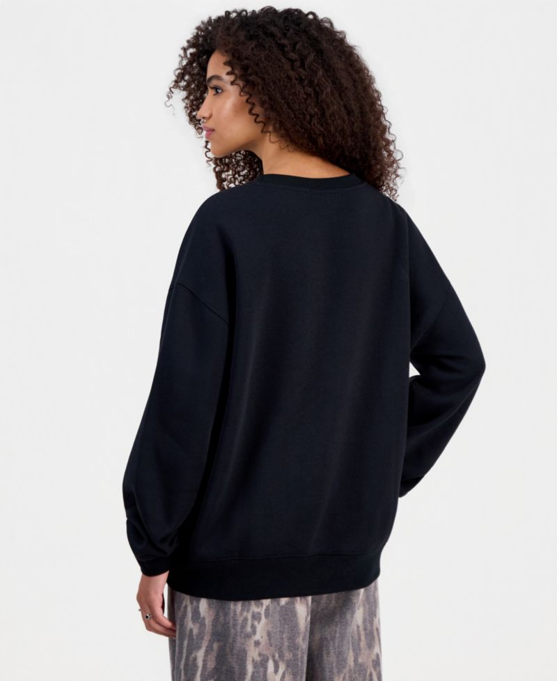 Juniors' Applique Crewneck Sweatshirt