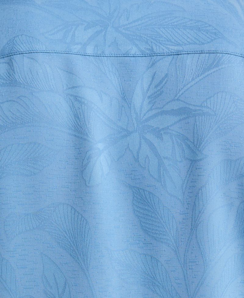 Men's Palm Print Short-Sleeve Button-Down Shirt