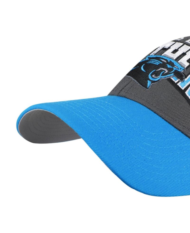 Men's '47 Charcoal Carolina Panthers Split Block MVP Adjustable Hat
