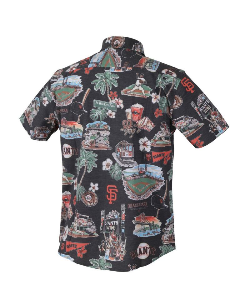 Men's Black San Francisco Giants Scenic Tri-Blend Performance Button-Up Top