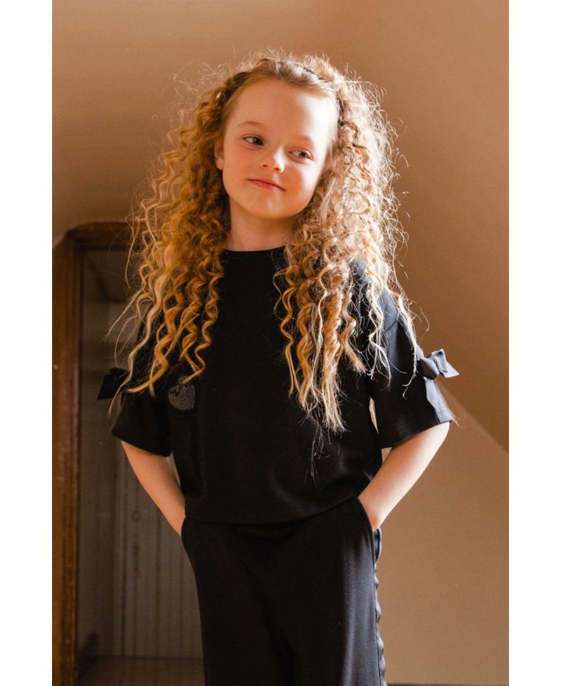 Little and Big Girl 6-14 Short Sleeve Milano Top