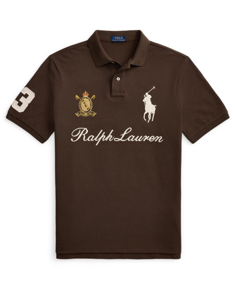 Men's Custom Slim-Fit Big Pony Mesh Polo Shirt
