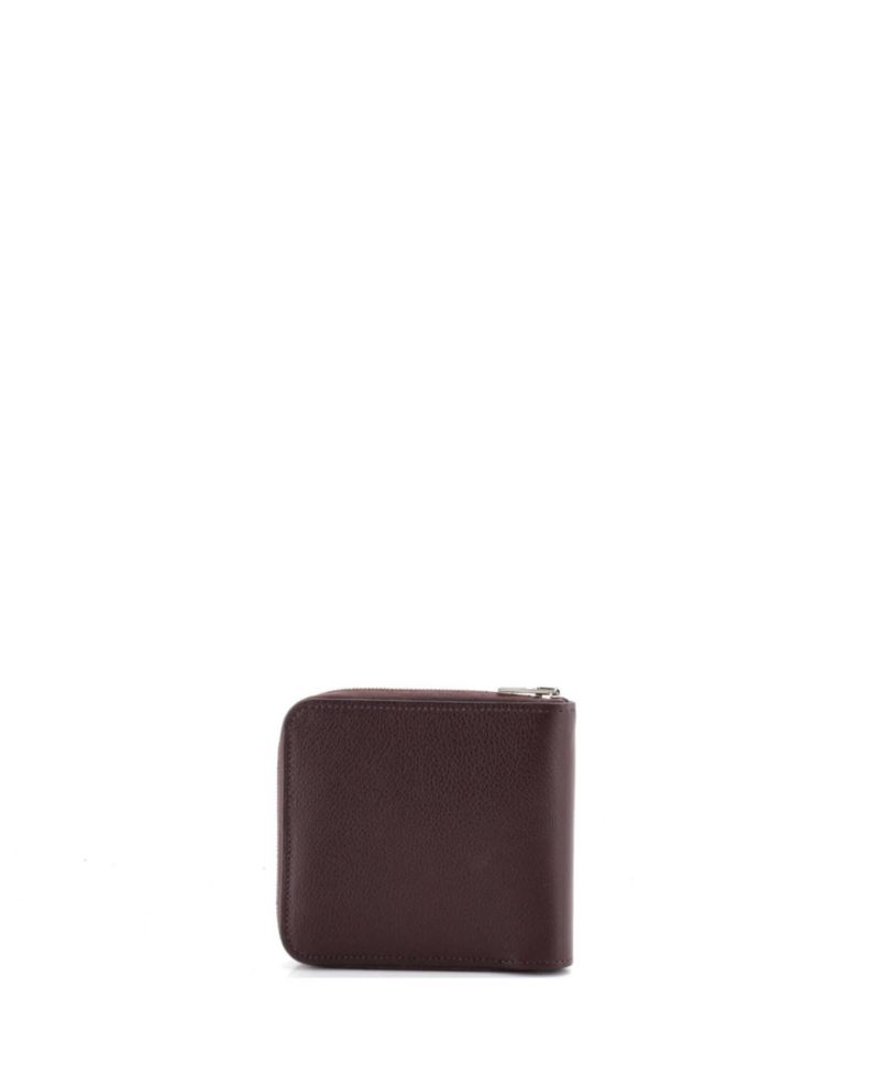 Pre-Owned Hermes Compact Zipengo H Verso Bifold Wallet Leather