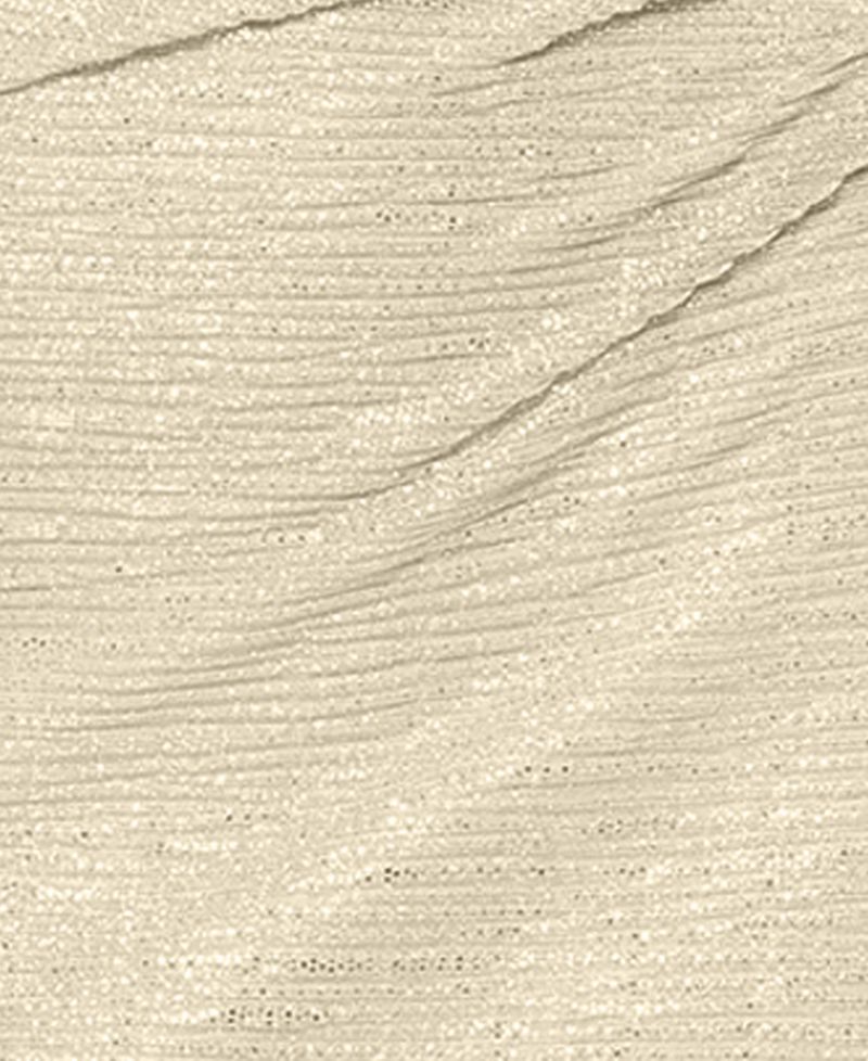 Petite Ruched Metallic Crinkle Gown