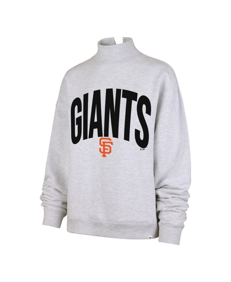 Women's Heather Gray San Francisco Giants Subtle Muse Mock Neck Sweatshirt