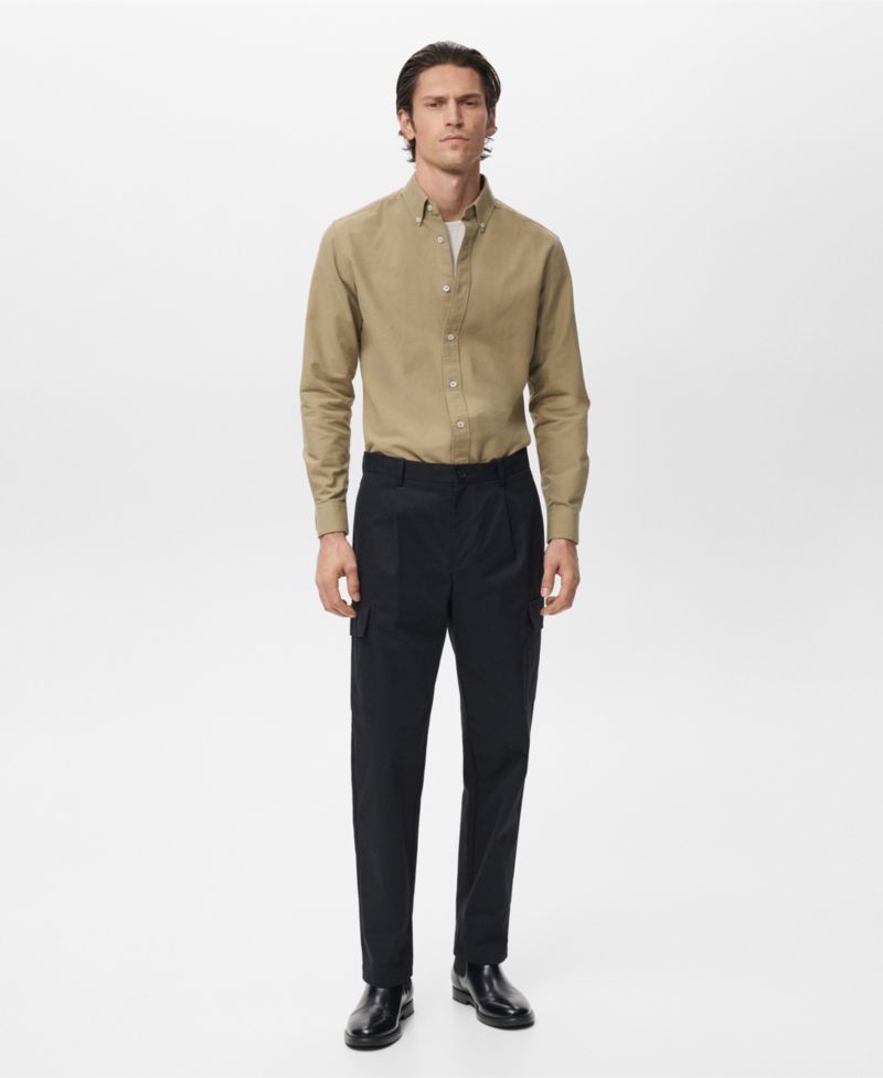 Men's Regular-Fit Cotton Cargo Pants