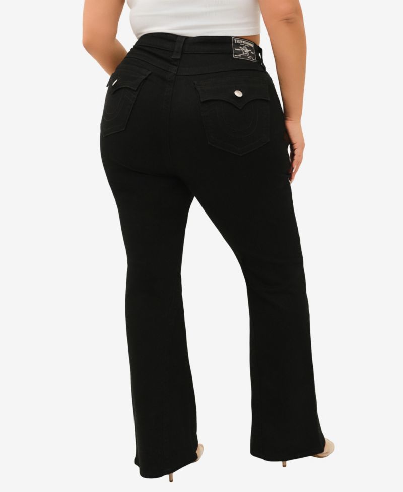Plus Size Joey Flare Mid-Rise Flap Jeans