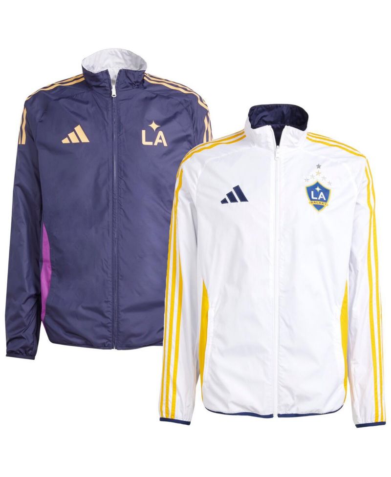 Men's White/Navy LA Galaxy 2025 Anthem Reversible Full-Zip Jacket