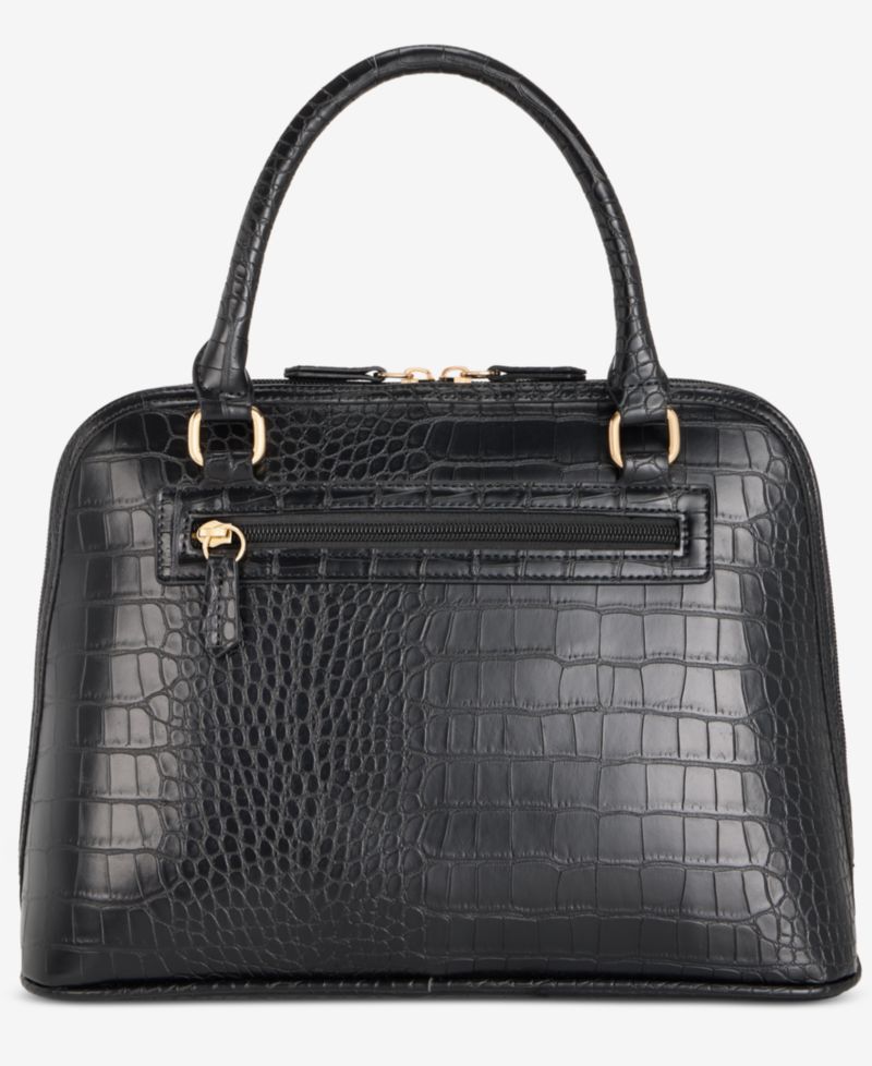 Mixed Media Detailed Dome Satchel