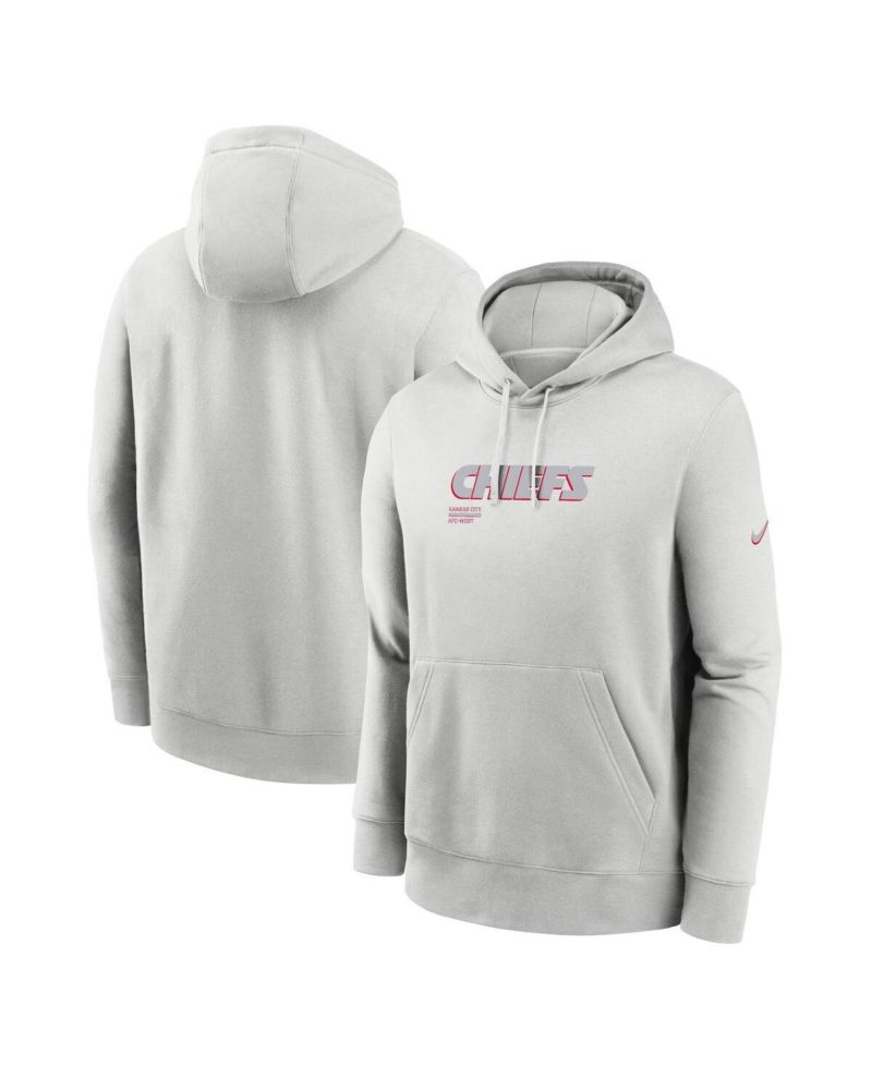 Men's Gray Kansas City Chiefs Edge Pack French Terry Club Pullover Hoodie