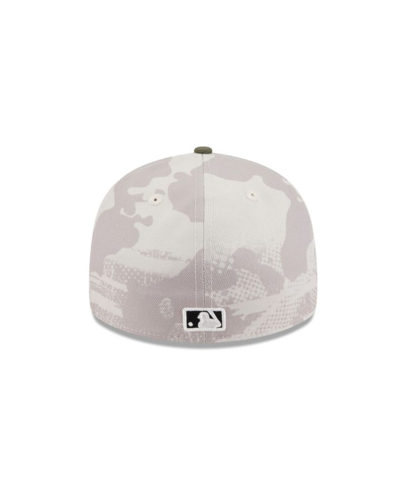Men's Light Beige/Olive Los Angeles Angels 2025 Armed Forces Day Low Profile 59FIFTY Fitted Hat
