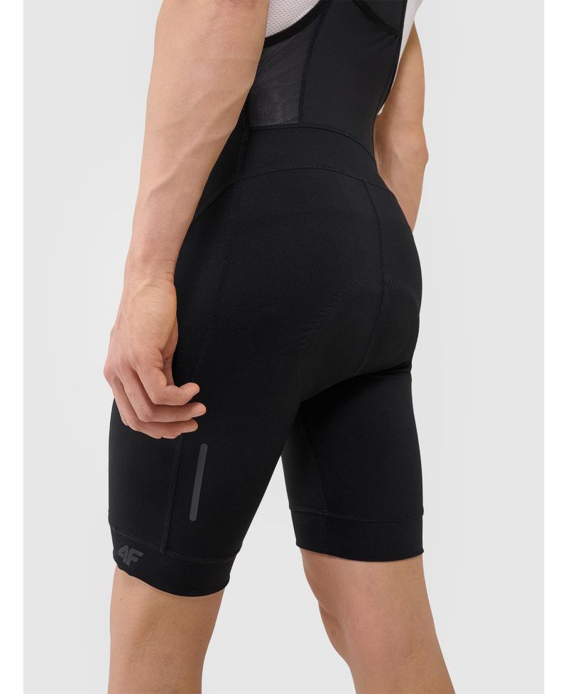 Men's Short Cycling Leggings With Gel-Foam Insert And Suspenders