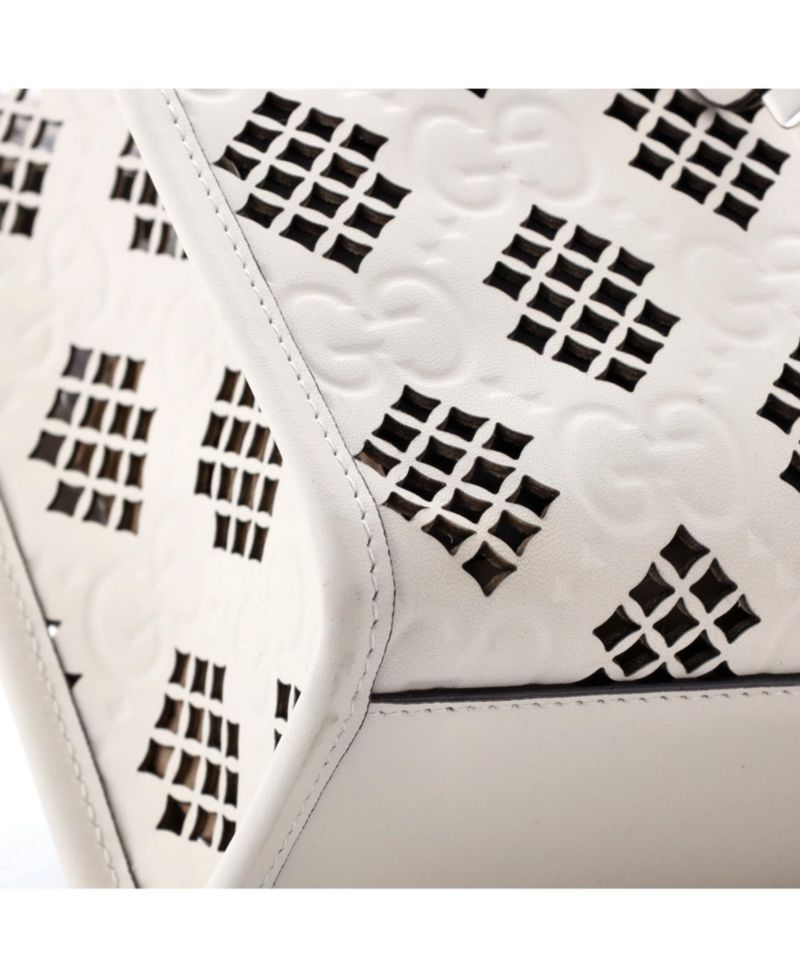 Small Convertible Tote GG Debossed Laser Cut Leather