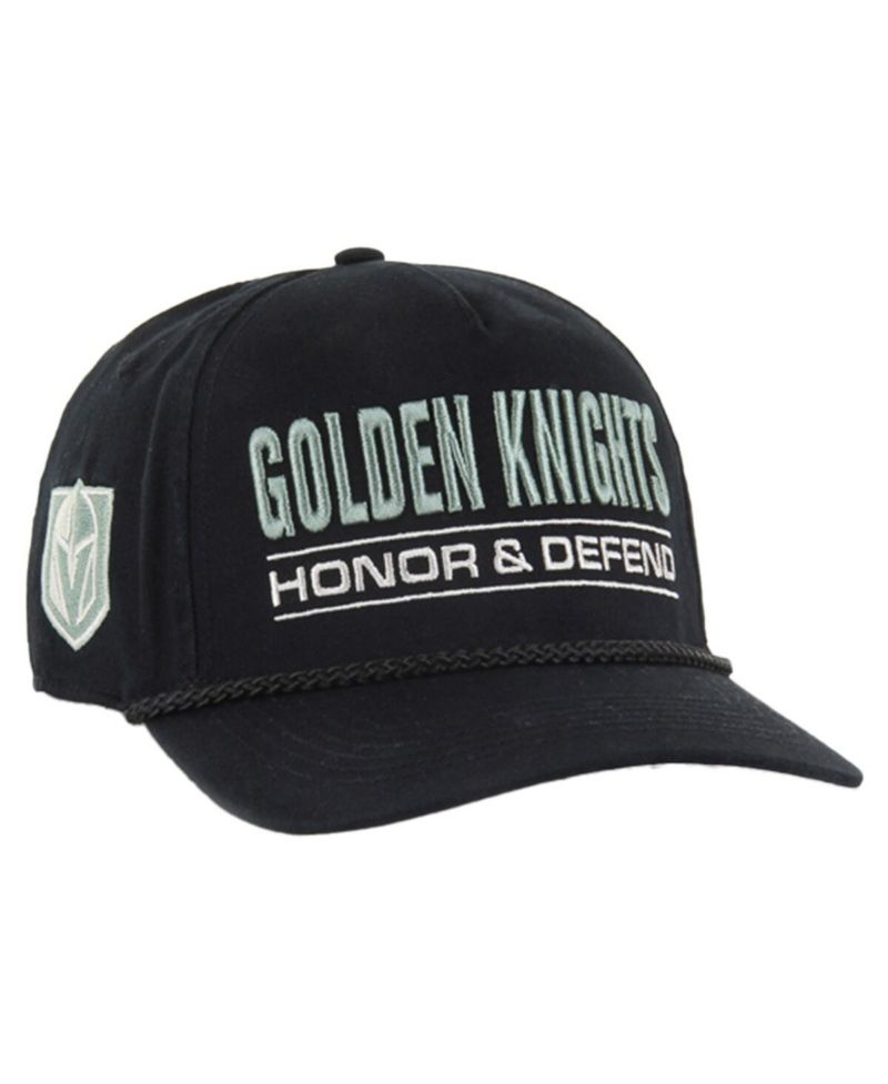 Men's Black Vegas Golden Knights OHT Military Appreciation Homeland Honor and Defend Hitch Adjustable Hat