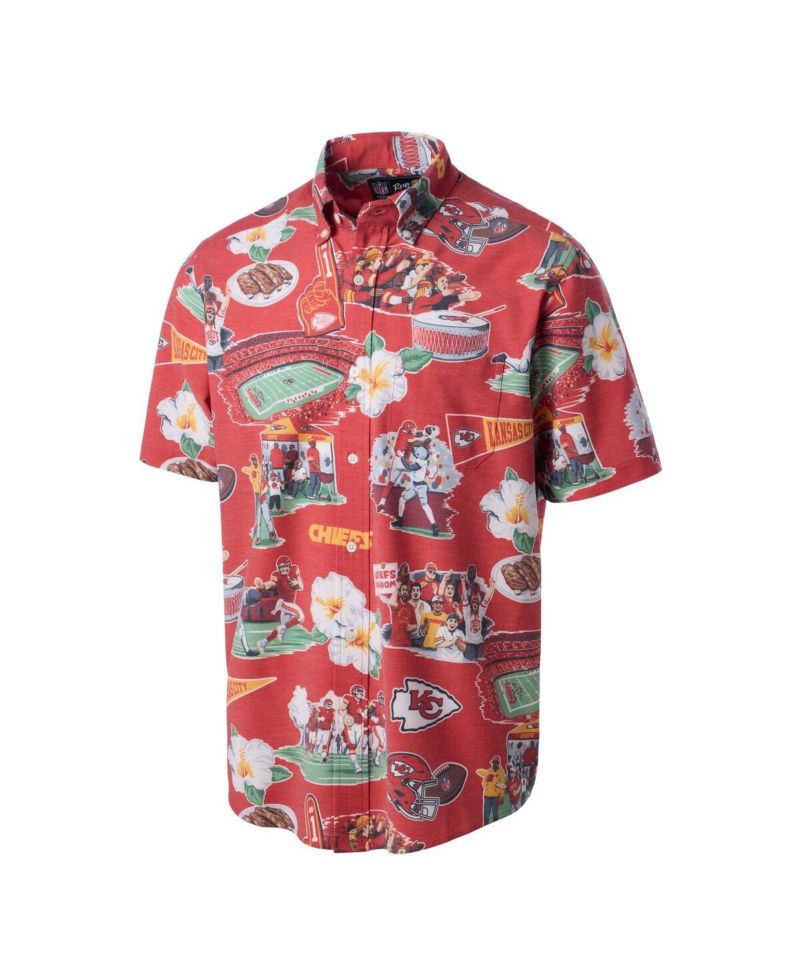 Men's Red Kansas City Chiefs Scenic Button-Down Shirt