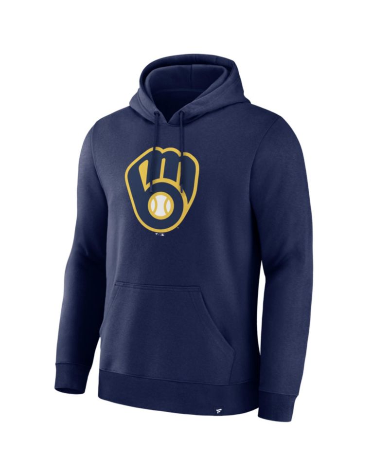 Men's Navy Milwaukee Brewers Primary Logo Legacy Hoodie