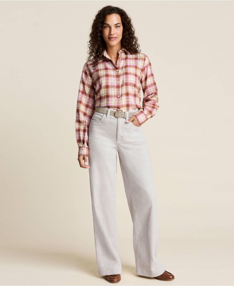 Women's High Rise Wide Leg Corduroy Pants