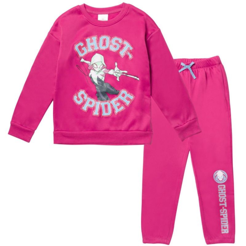 Little Girls Spider-Man (4-6X) Spider Gwen Fleece Sweatshirt and Pants Set
