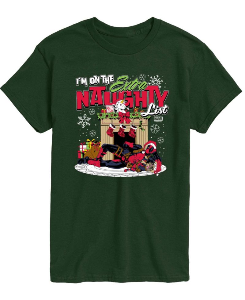 Men's Marvel Deadpool Extra Naughty Short-Sleeve Graphic T-Shirt