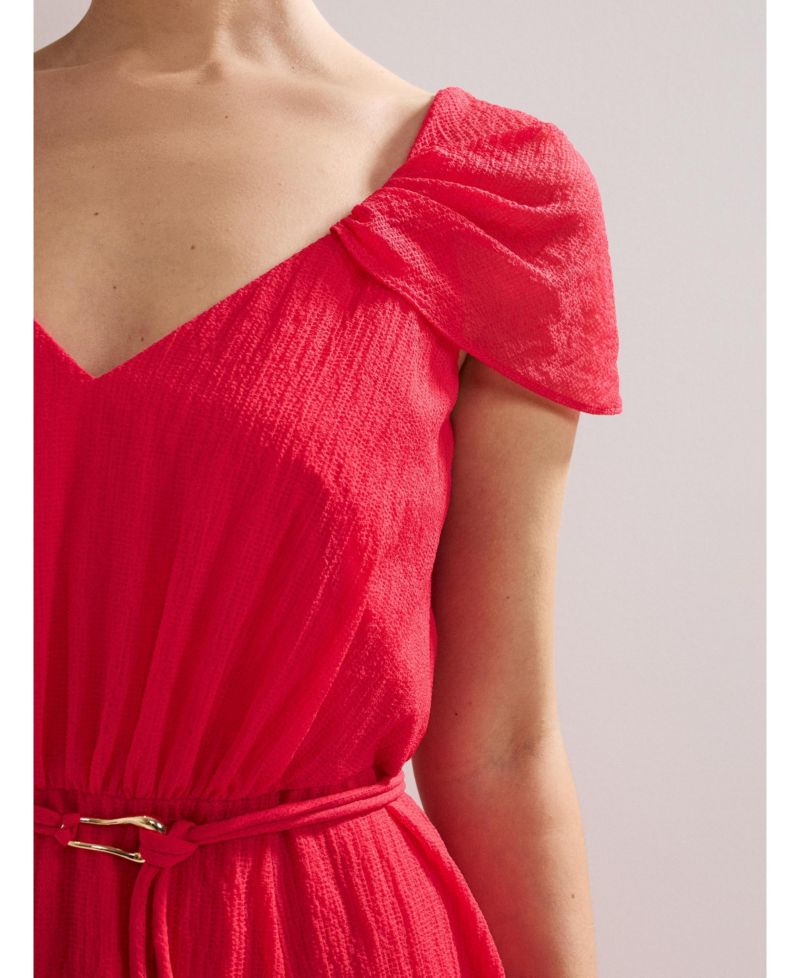 Women's Jen Gathered V-Neck Midi Dress