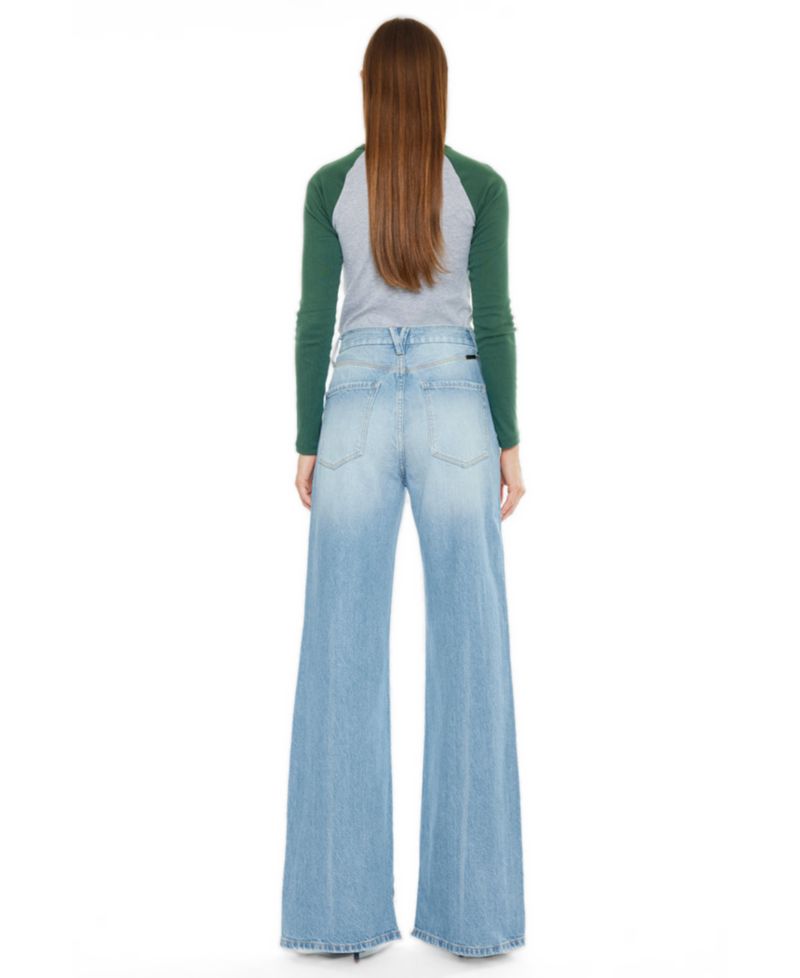 Women's Janna High-Rise Light-Wash Wide-Leg Jeans
